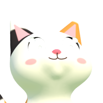 Patches, a calico cat